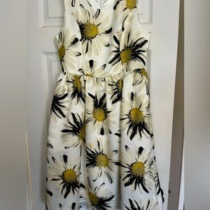 Beautiful flower lined cocktail dress.